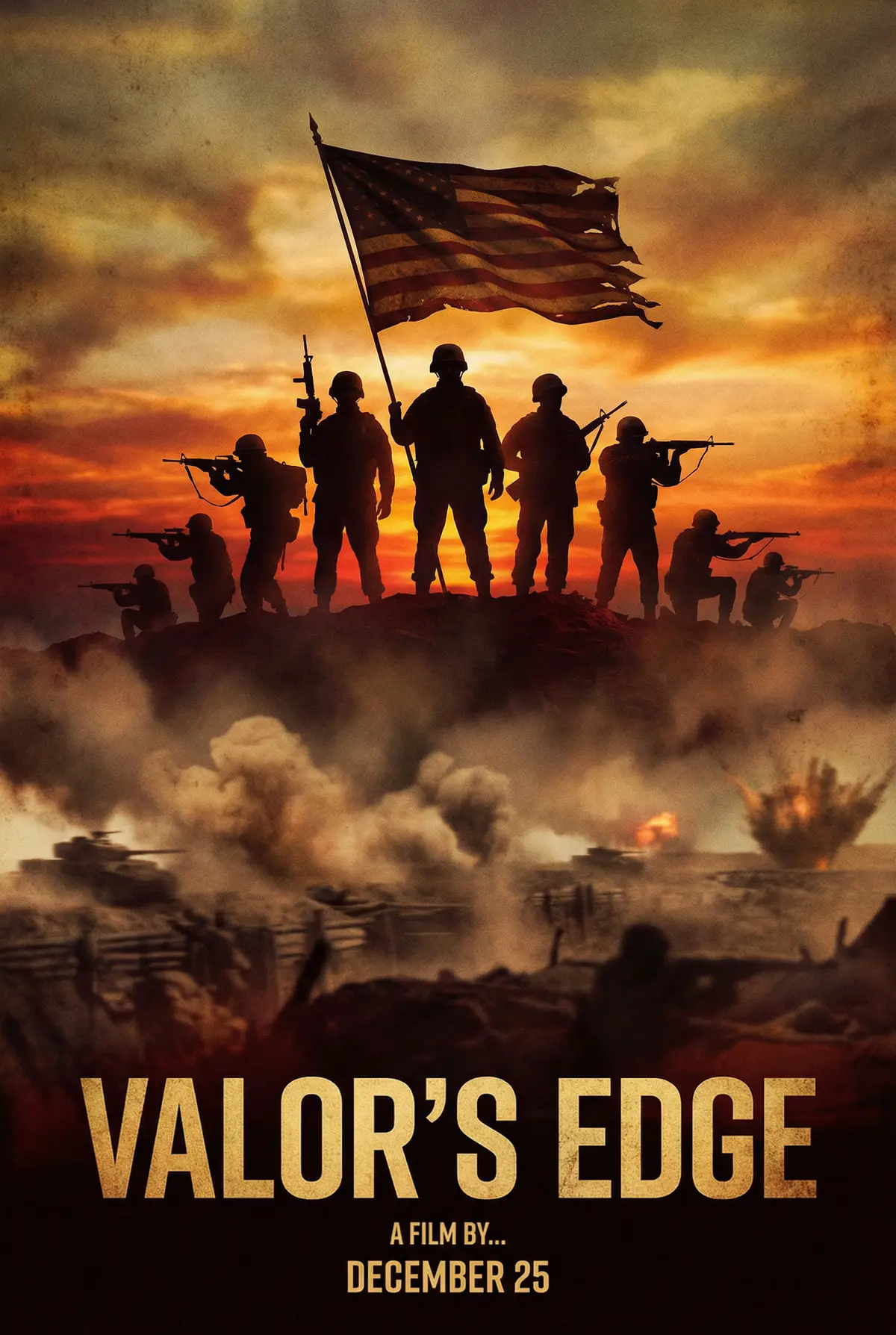 暗网禁区 出品战争史诗片《铁血意志》电影海报